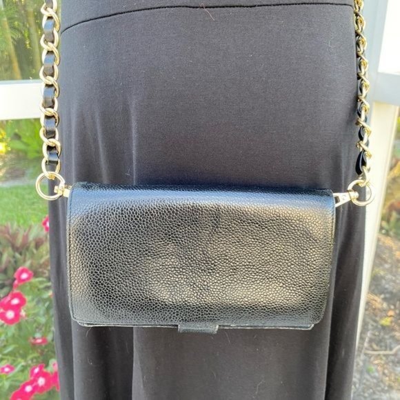 Chanel Black Caviar Leather Wallet on a Chain 100% Authentic - Picture 12 of 12